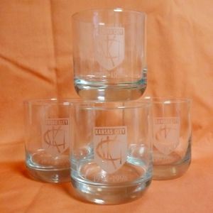 NIB etched crystal highball glasses